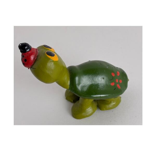 Freddie B. Turtle Barry Carpenter Original Handmade 1970 Wood Clay Resin 3.0" - Picture 1 of 4